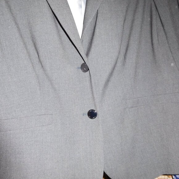 NWT CALVIN KLEIN GRAY SUIT JACKET BLAZER 24W WOMENS - Picture 4 of 7